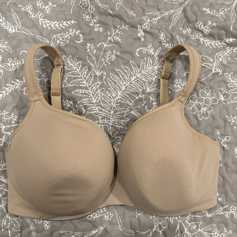 Cacique Lightly Line Balconette 38DDD Beige Tan